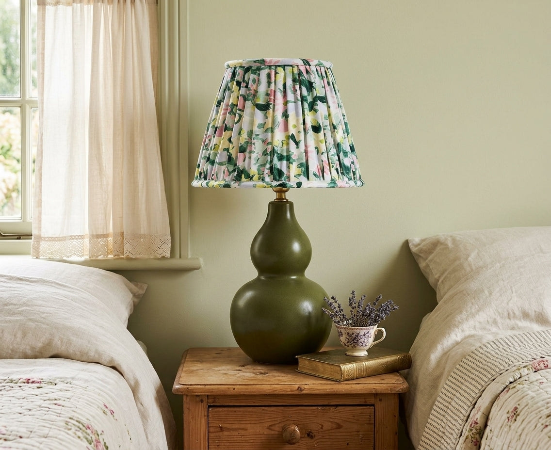 Garden Summer Gathered Pleated Lampshade