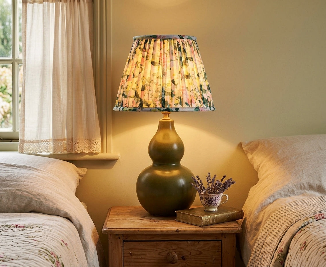Garden Summer Gathered Pleated Lampshade