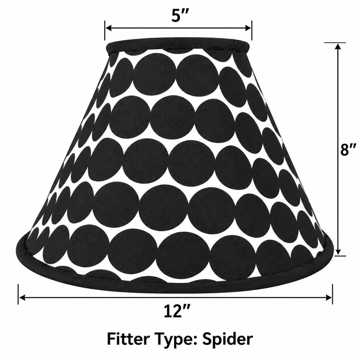 Monochrome Polka Dots Lampshade