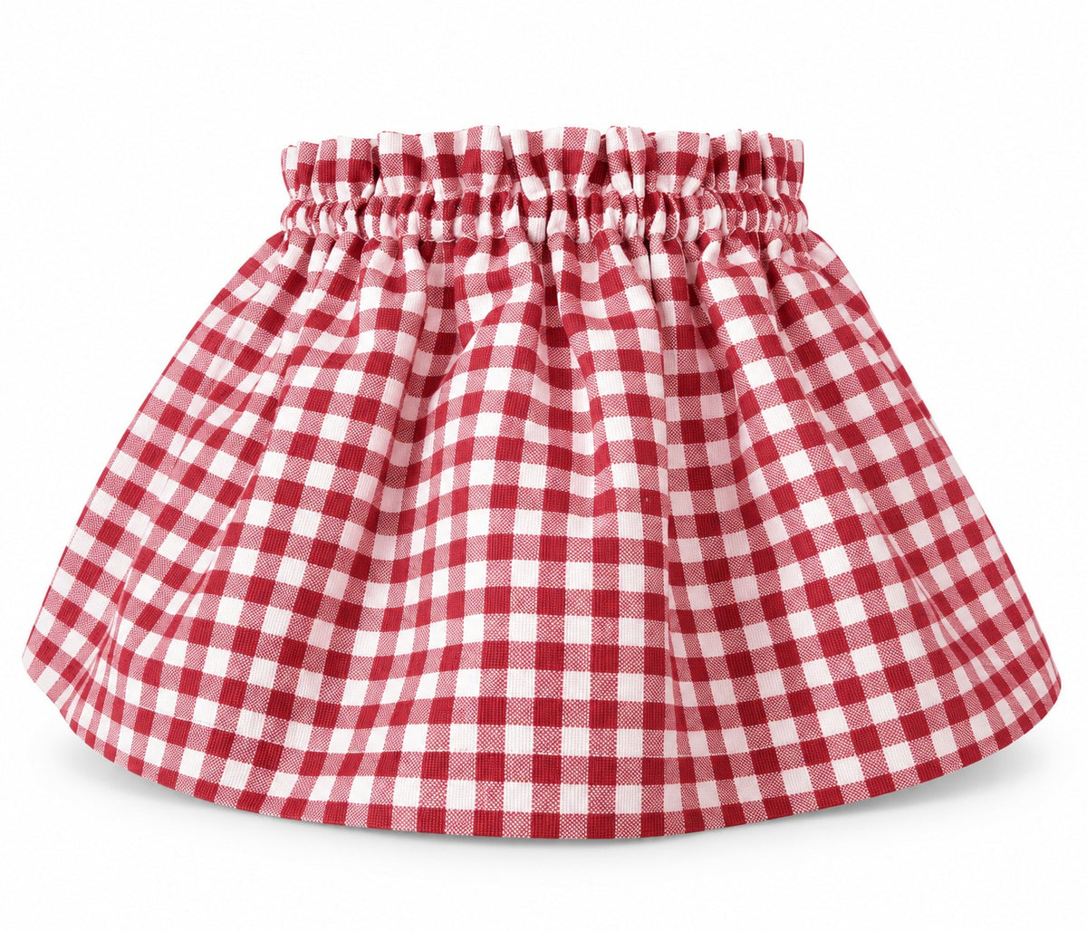 Red Gingham Scrunchie Lampshade Slipcover (Frame included)