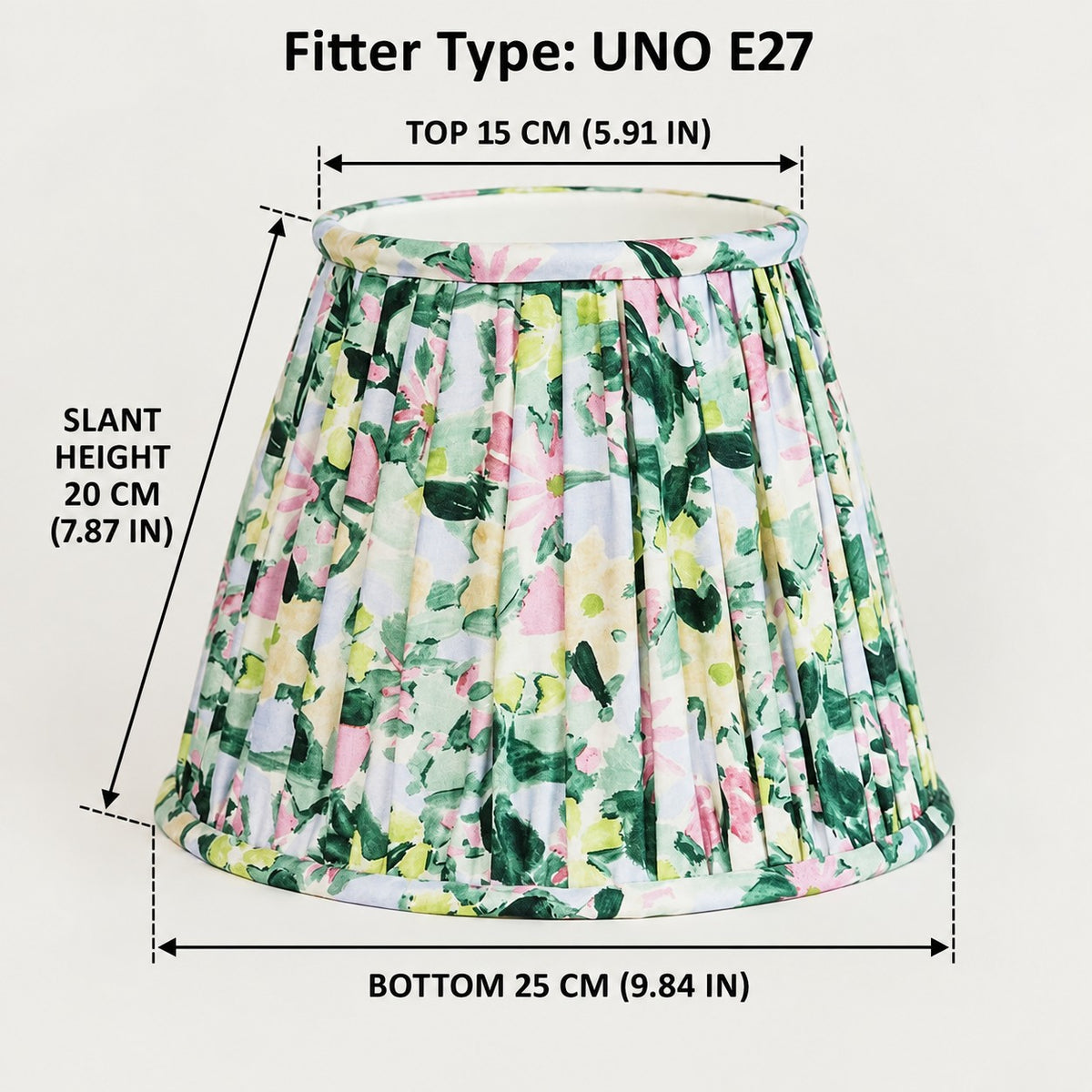Garden Summer Gathered Pleated Lampshade
