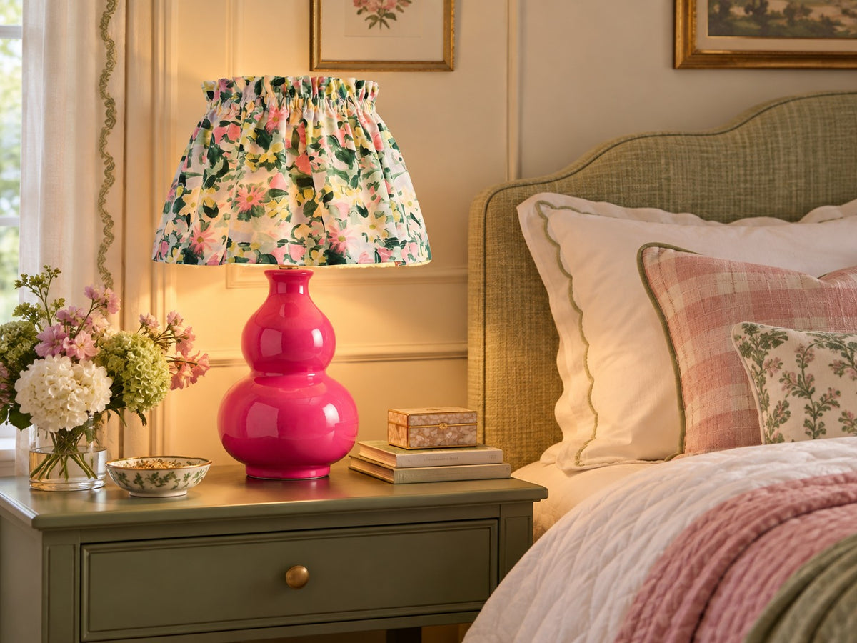 Garden Summer Scrunchie Lampshade Cover (Frame Included)