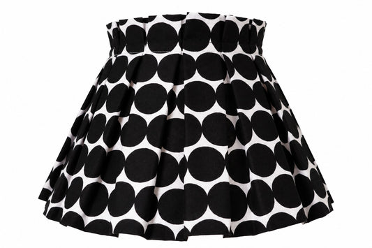 Monochrome Polka Dots Box Pleat Lampshade Cover (Frame included)
