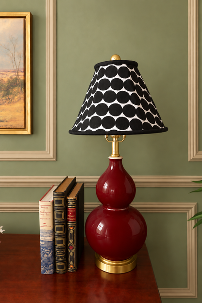 Monochrome Polka Dots Lampshade